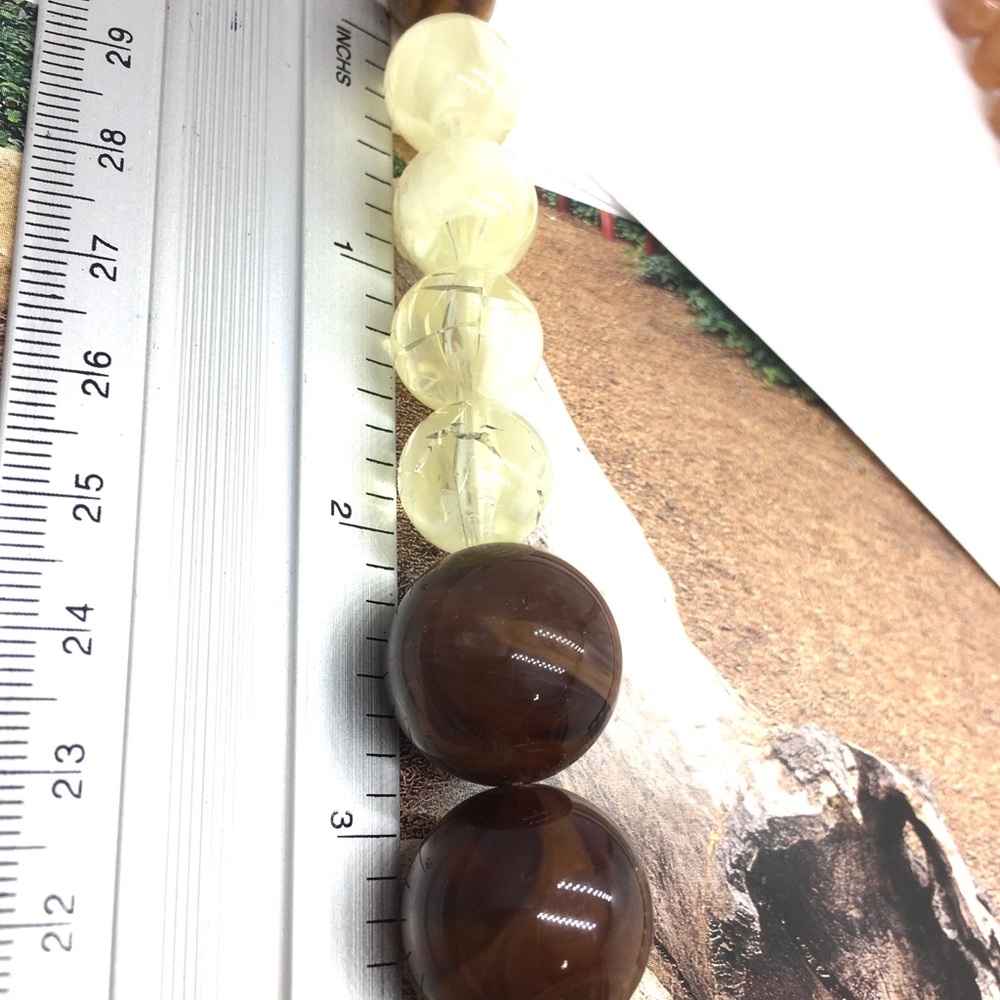 60s Multiple Color Lucite Plastic Marble Necklace - image 6